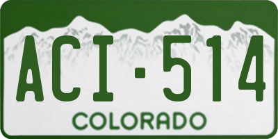 CO license plate ACI514