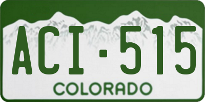 CO license plate ACI515