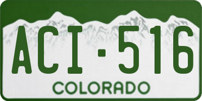 CO license plate ACI516