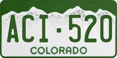 CO license plate ACI520