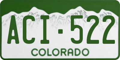 CO license plate ACI522