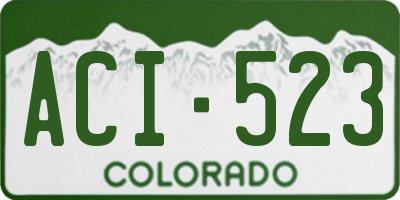 CO license plate ACI523