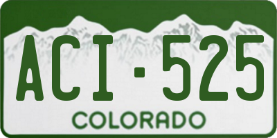 CO license plate ACI525