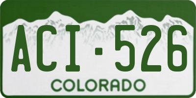CO license plate ACI526