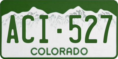 CO license plate ACI527
