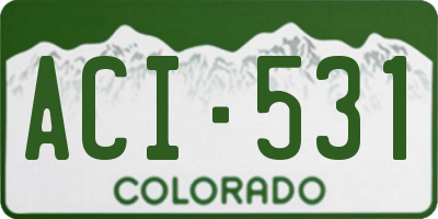 CO license plate ACI531