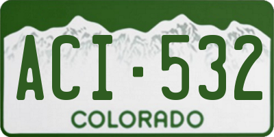 CO license plate ACI532