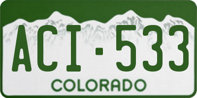 CO license plate ACI533