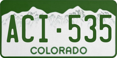 CO license plate ACI535