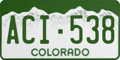 CO license plate ACI538