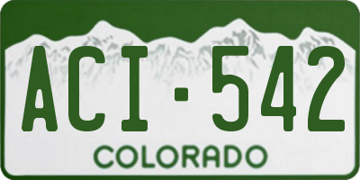 CO license plate ACI542