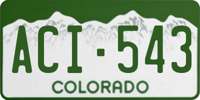 CO license plate ACI543