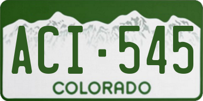 CO license plate ACI545