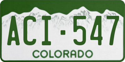 CO license plate ACI547