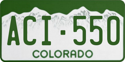 CO license plate ACI550