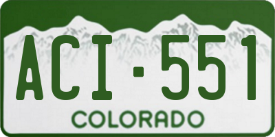 CO license plate ACI551