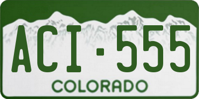 CO license plate ACI555
