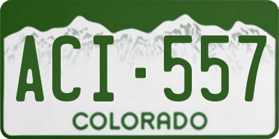 CO license plate ACI557