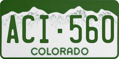 CO license plate ACI560