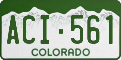 CO license plate ACI561