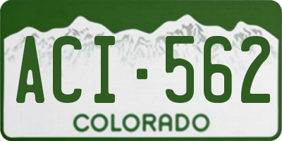 CO license plate ACI562