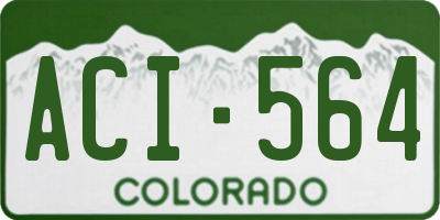 CO license plate ACI564