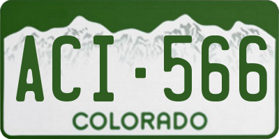 CO license plate ACI566