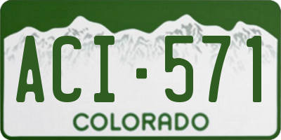 CO license plate ACI571