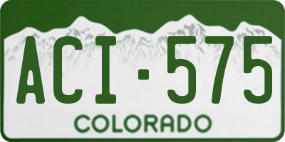 CO license plate ACI575