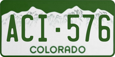 CO license plate ACI576