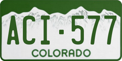 CO license plate ACI577