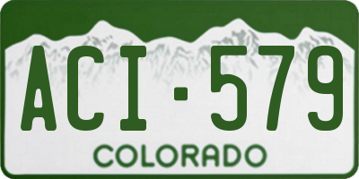 CO license plate ACI579