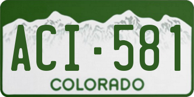 CO license plate ACI581
