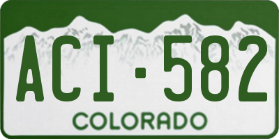 CO license plate ACI582