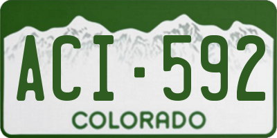 CO license plate ACI592