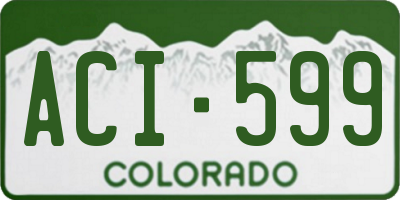 CO license plate ACI599