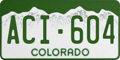 CO license plate ACI604