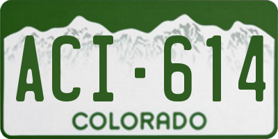CO license plate ACI614