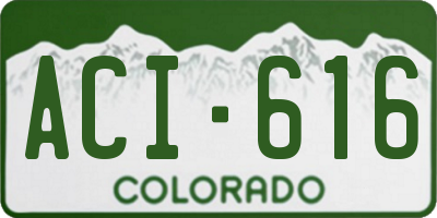 CO license plate ACI616