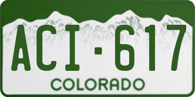 CO license plate ACI617