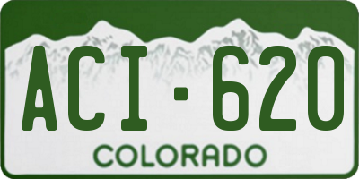 CO license plate ACI620