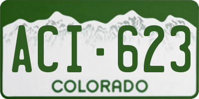 CO license plate ACI623