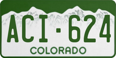 CO license plate ACI624