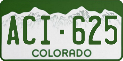 CO license plate ACI625