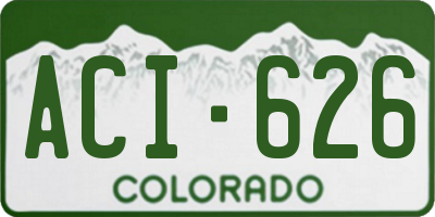 CO license plate ACI626