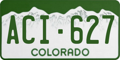 CO license plate ACI627