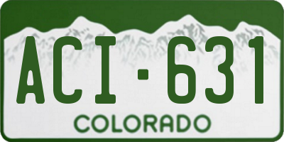 CO license plate ACI631
