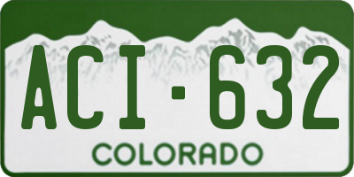 CO license plate ACI632