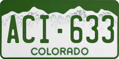 CO license plate ACI633