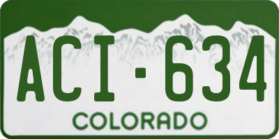 CO license plate ACI634